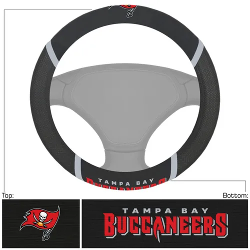 Fan Mats Tampa Bay Buccaneers Embroidered Steering Wheel Cover