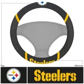 Fan Mats Pittsburgh Steelers Embroidered Steering Wheel Cover