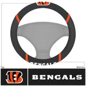 Fan Mats Cincinnati Bengals Embroidered Steering Wheel Cover