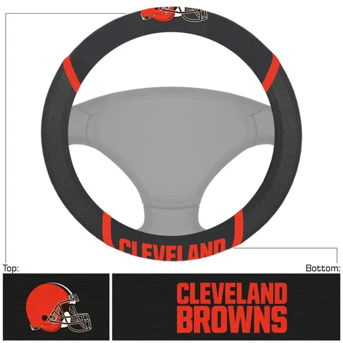 Fan Mats Cleveland Browns Embroidered Steering Wheel Cover