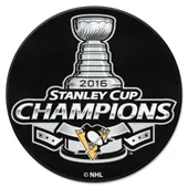 Fan Mats Pittsburgh Penguins Hockey Puck Rug - 27In. Diameter, 2016 Nhl Stanley Cup Champions