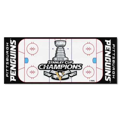 Fan Mats Pittsburgh Penguins Field Runner Mat - 30In. X 72In., 2016 Nhl Stanley Cup Champions