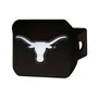 Fan Mats Texas Longhorns Black Metal Hitch Cover With Metal Chrome 3D Emblem