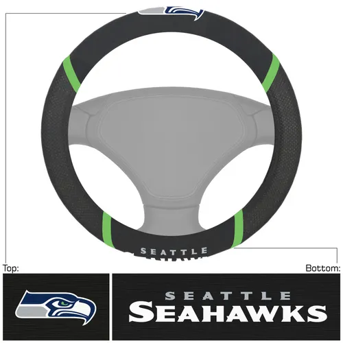 Fan Mats Seattle Seahawks Embroidered Steering Wheel Cover