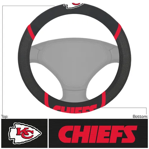 Fan Mats Kansas City Chiefs Embroidered Steering Wheel Cover