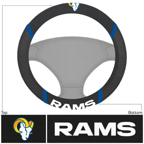 Fan Mats Los Angeles Rams Embroidered Steering Wheel Cover