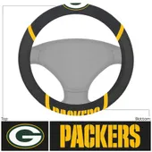 Fan Mats Green Bay Packers Embroidered Steering Wheel Cover