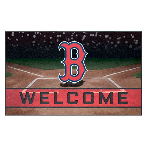 Fan Mats Boston Red Sox Rubber Door Mat - 18In. X 30In.