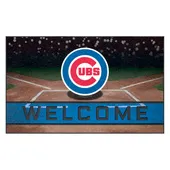 Fan Mats Chicago Cubs Rubber Door Mat - 18In. X 30In.