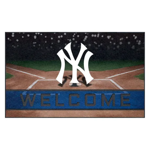 Fan Mats New York Yankees Rubber Door Mat - 18In. X 30In.