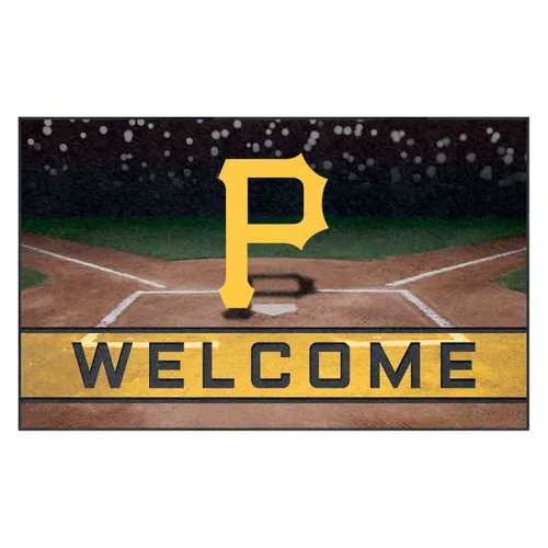 Fan Mats Pittsburgh Pirates Rubber Door Mat - 18In. X 30In.