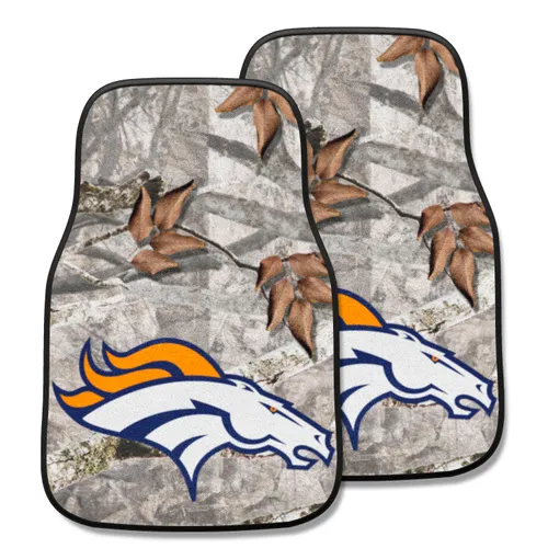 Fan Mats Denver Broncos Camo Front Carpet Car Mat Set - 2 Pieces