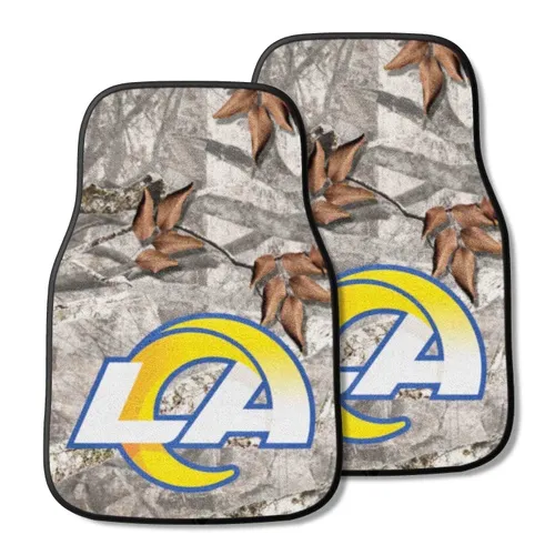 Fan Mats Los Angeles Rams Camo Front Carpet Car Mat Set - 2 Pieces