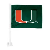 Fan Mats Miami Hurricanes Car Flag Large 1Pc 11" X 14"