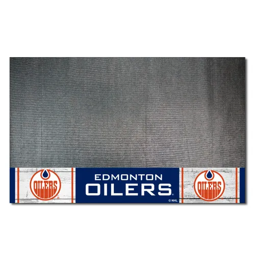 Fan Mats Nhlretro Edmonton Oilers Vinyl Grill Mat - 26In. X 42In.