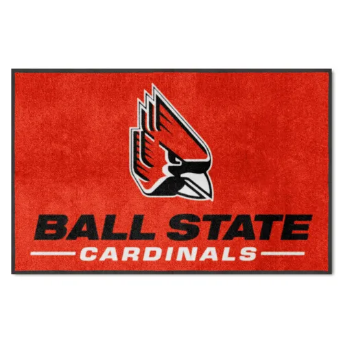 Fan Mats Ball State 4X6 High-Traffic Mat With Durable Rubber Backing - Landscape Orientation