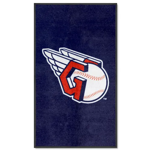 Fan Mats Cleveland Indians 3X5 High-Traffic Mat With Durable Rubber Backing - Portrait Orientation