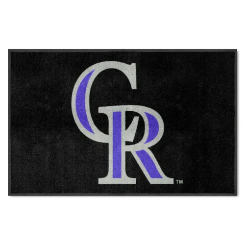 Fan Mats Colorado Rockies 4X6 High-Traffic Mat With Durable Rubber Backing - Landscape Orientation