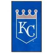 Fan Mats Kansas City Royals 3X5 High-Traffic Mat With Durable Rubber Backing - Portrait Orientation