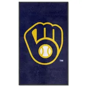 Fan Mats Milwaukee Brewers 3X5 High-Traffic Mat With Durable Rubber Backing - Portrait Orientation