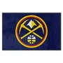 Fan Mats Denver Nuggets 4X6 High-Traffic Mat With Durable Rubber Backing - Landscape Orientation