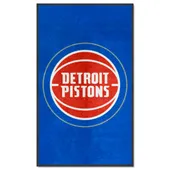 Fan Mats Detroit Pistons 3X5 High-Traffic Mat With Durable Rubber Backing - Portrait Orientation