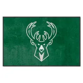 Fan Mats Milwaukee Bucks 4X6 High-Traffic Mat With Durable Rubber Backing - Landscape Orientation