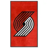 Fan Mats Portland Trail Blazers 3X5 High-Traffic Mat With Durable Rubber Backing - Portrait Orientat