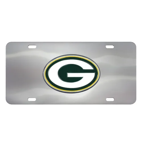 Fan Mats Green Bay Packers 3D Stainless Steel License Plate
