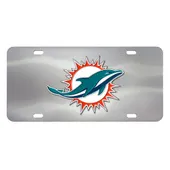 Fan Mats Miami Dolphins 3D Stainless Steel License Plate