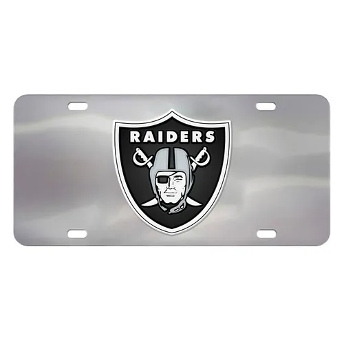 Fan Mats Las Vegas Raiders 3D Stainless Steel License Plate