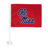 Fan Mats Ole Miss Rebels Car Flag Large 1Pc 11" X 14"