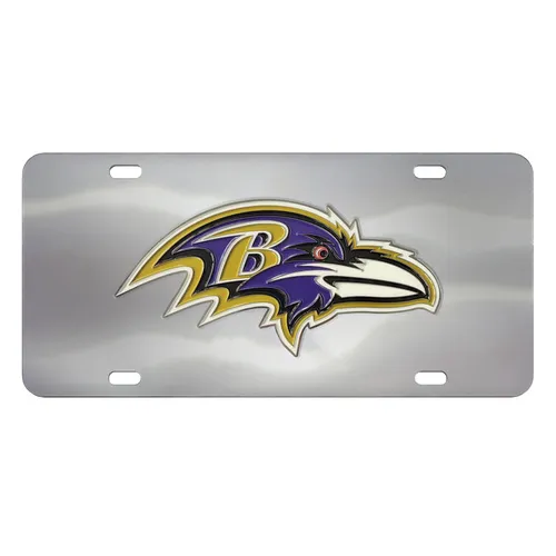 Fan Mats Baltimore Ravens 3D Stainless Steel License Plate