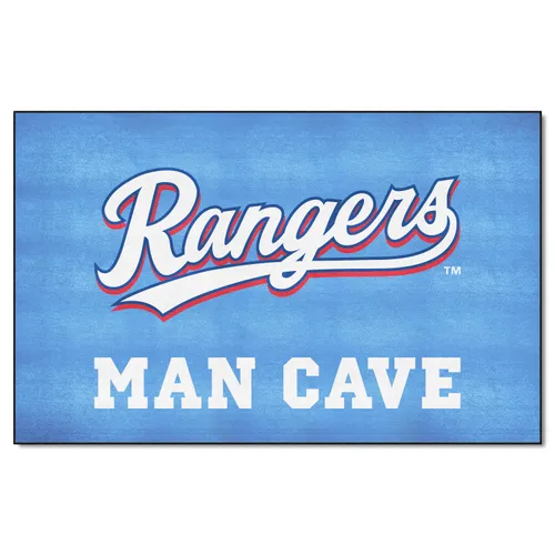 Fan Mats Texas Rangers Man Cave Ulti-Mat Rug - 5Ft. X 8Ft.