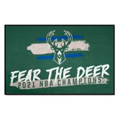 Fan Mats Milwaukee Bucks 2021 Nba Champions Starter Mat Accent Rug - 19In. X 30In.