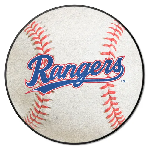 Fan Mats Texas Rangers Baseball Rug - 27In. Diameter