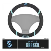 Fan Mats Seattle Kraken Embroidered Steering Wheel Cover