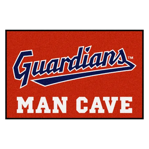 Fan Mats Cleveland Guardians Man Cave Starter Mat Accent Rug - 19In. X 30In.