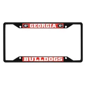 Fan Mats Georgia Bulldogs Metal License Plate Frame Black Finish