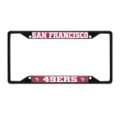 Fan Mats San Francisco 49Ers Metal License Plate Frame Black Finish