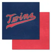 Fan Mats Minnesota Twins "Twins" Wordmark Team Carpet Tiles - 45 Sq Ft.