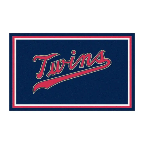 Fan Mats Minnesota Twins 4Ft. X 6Ft. Plush Area Rug