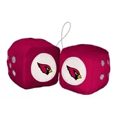 Fan Mats Arizona Cardinals Team Color Fuzzy Dice Decor 3" Set