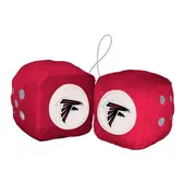 Fan Mats Atlanta Falcons Team Color Fuzzy Dice Decor 3" Set