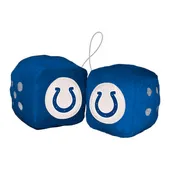 Fan Mats Indianapolis Colts Team Color Fuzzy Dice Decor 3" Set