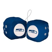 Fan Mats Seattle Seahawks Team Color Fuzzy Dice Decor 3" Set