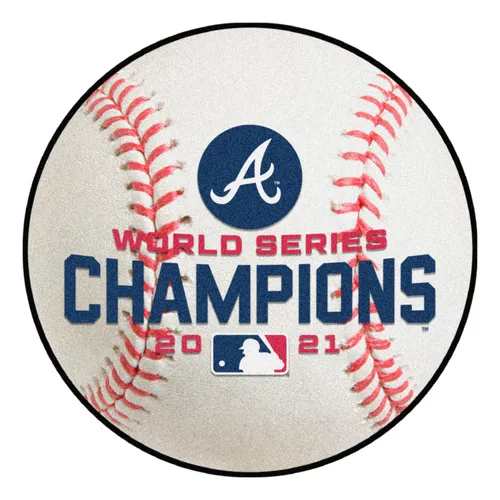 Fan Mats Atlanta Braves 2021 Mlb World Series Champions Baseball Rug - 27In. Diameter