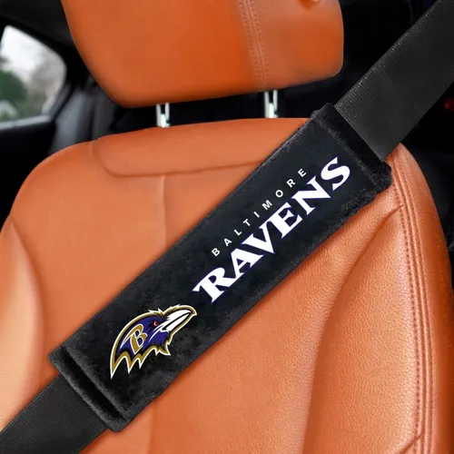 Fan Mats Baltimore Ravens Embroidered Seatbelt Pad - 2 Pieces