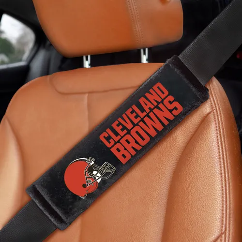 Fan Mats Cleveland Browns Embroidered Seatbelt Pad - 2 Pieces