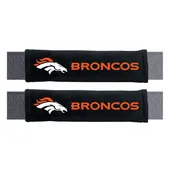 Fan Mats Denver Broncos Embroidered Seatbelt Pad - 2 Pieces